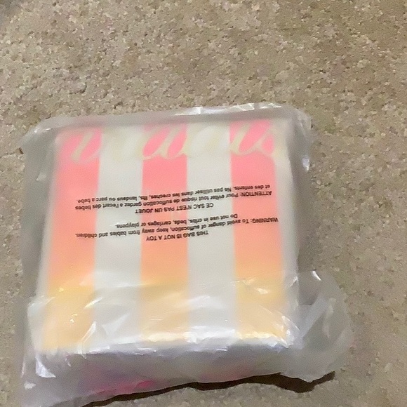 Victoria's Secret "Paradise" Pink/Orange Ombré strip Tote. New in package. - Picture 6 of 6